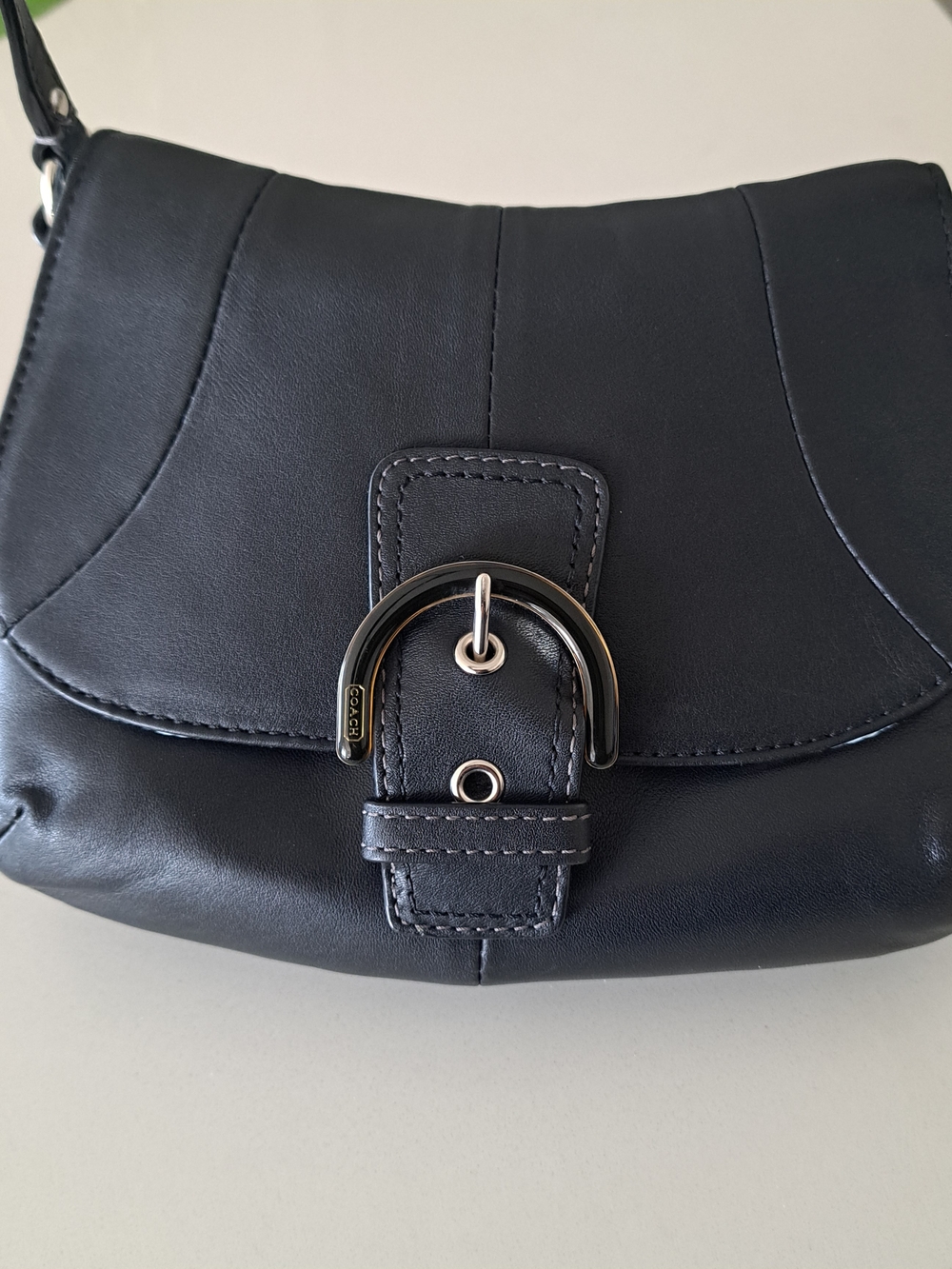 Authentic Coach SOHO Crossbody Bag With Faux Leather Charm